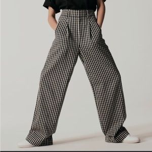 Everlane Way High Gingham Pants